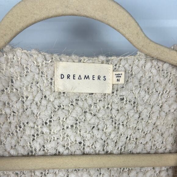 Dreamers Cream Asymmetrical Tank Top Cardigan - Picture 2 of 8